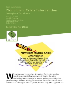 Nonviolent Crisis Intervention Workshop